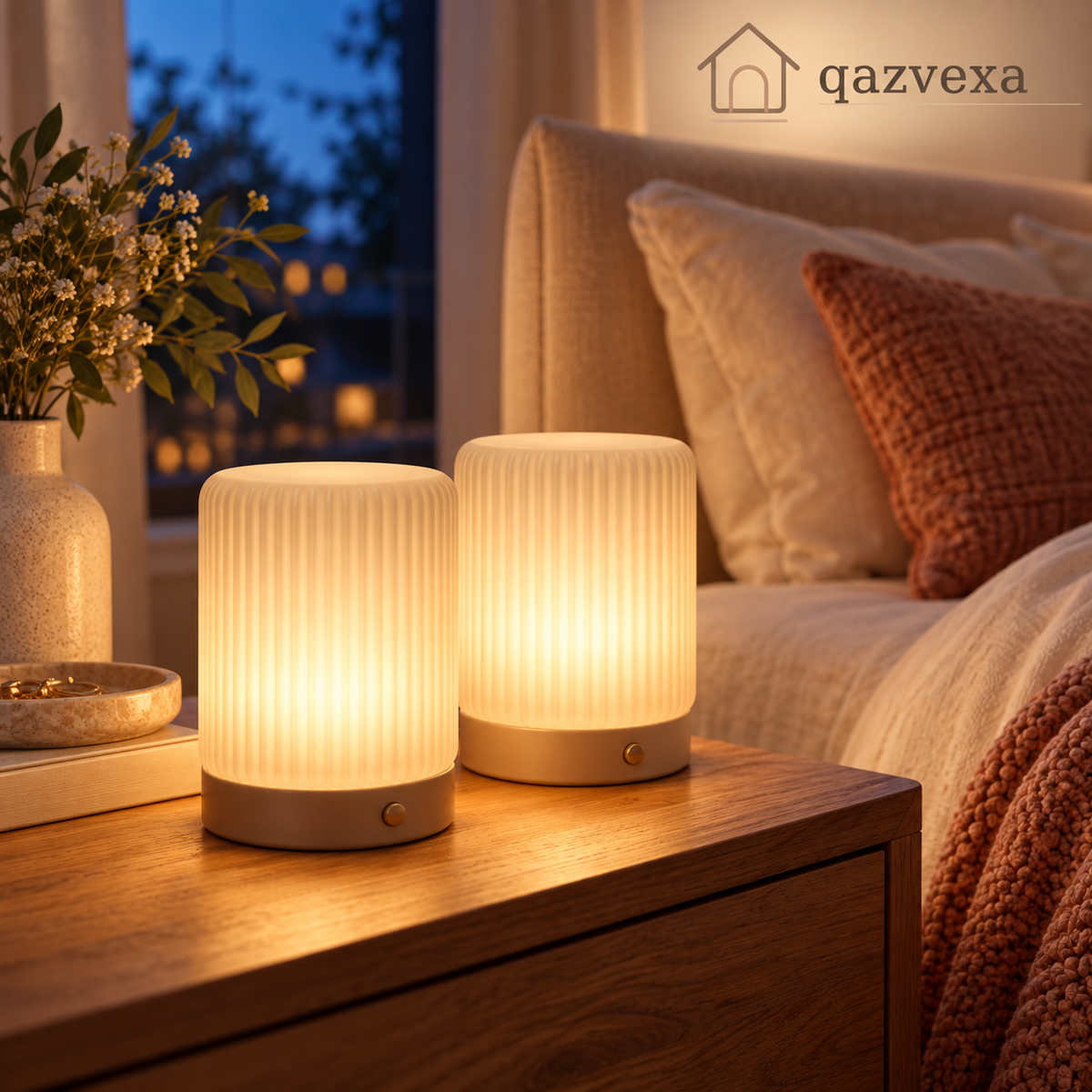 Ribbed Ambient Bedside Lamps