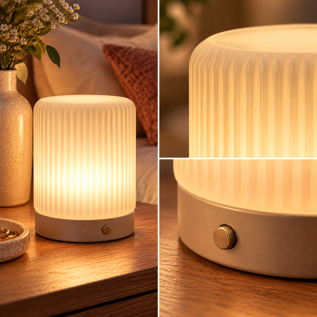 Ribbed Ambient Bedside Lamps
