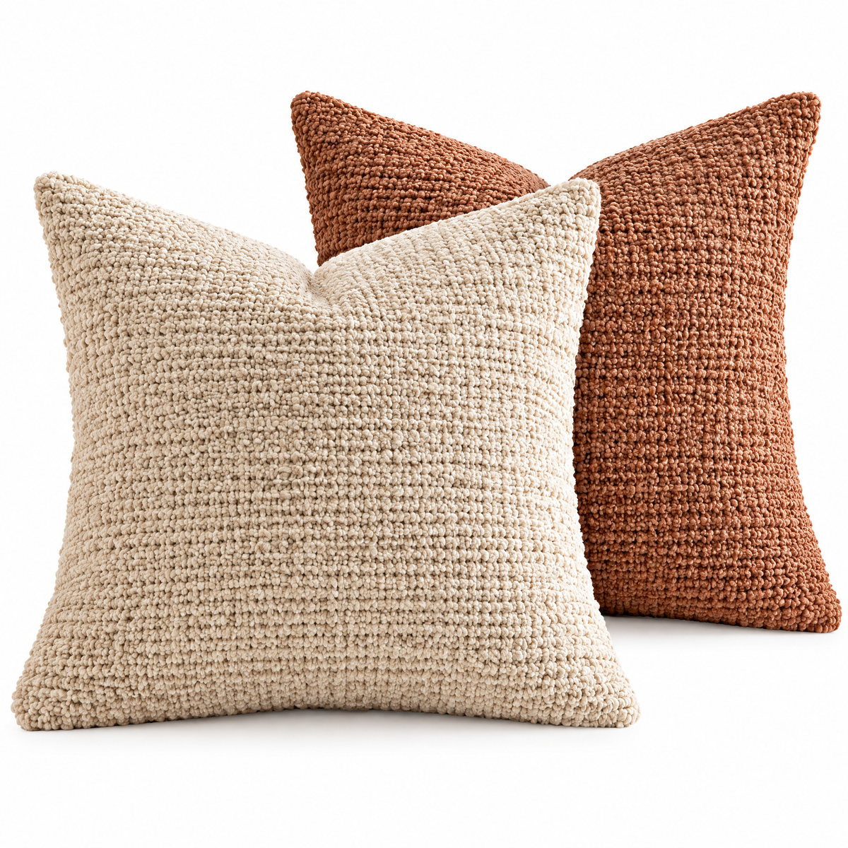 Textured Neutral Throw Pillows