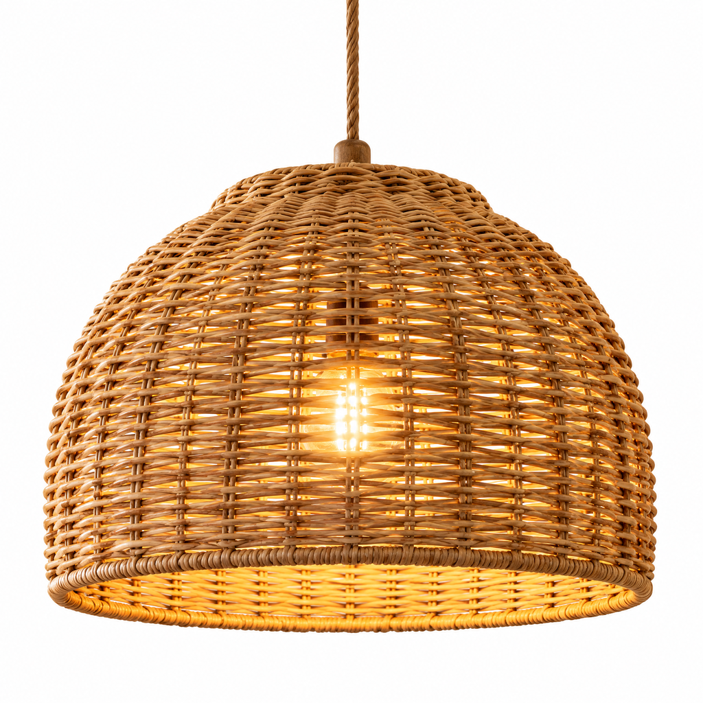 Woven Dome Pendant Light