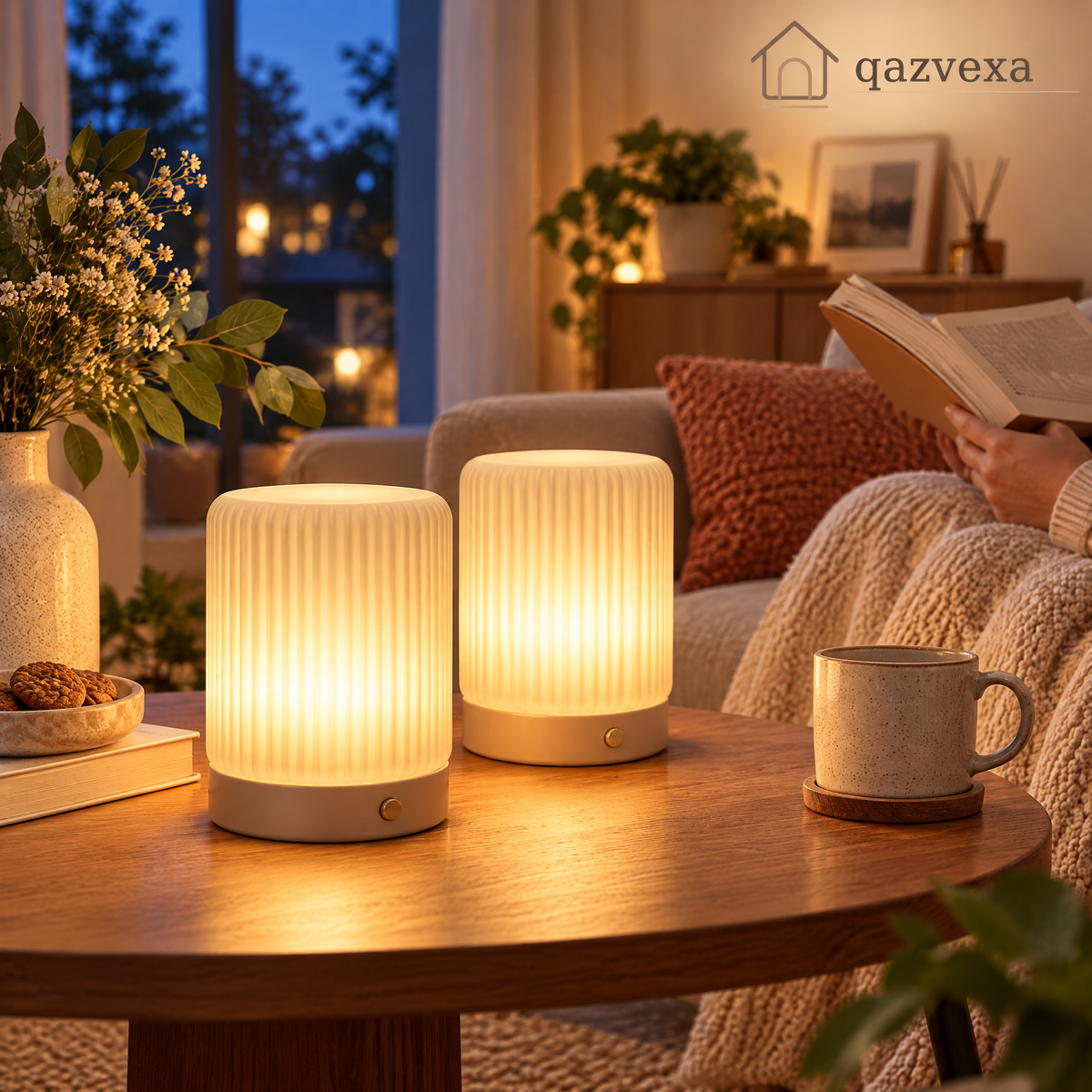 Ribbed Ambient Bedside Lamps