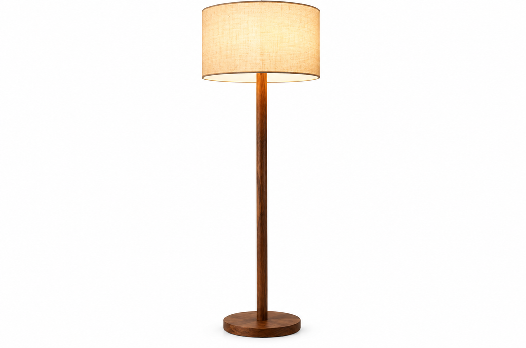 Wood-Tone Floor Lamp