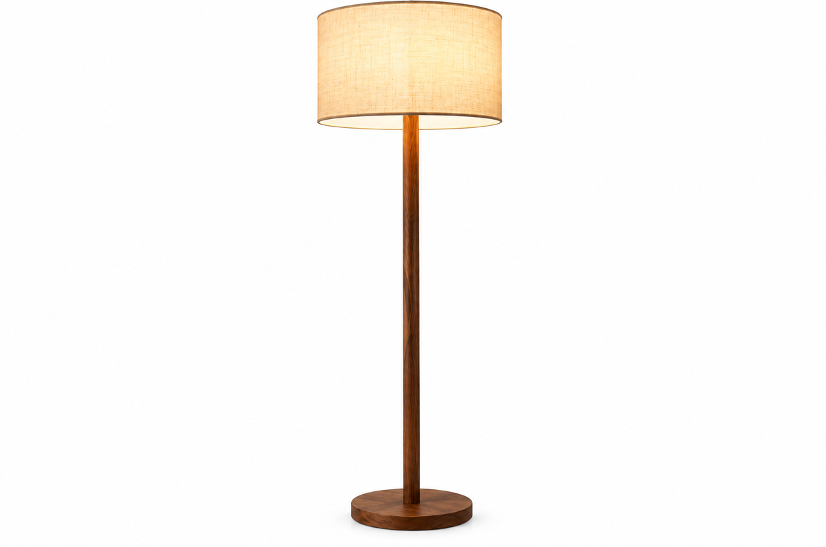Wood-Tone Floor Lamp