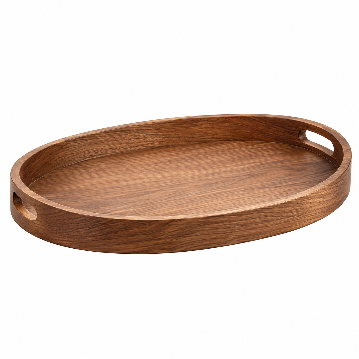 Oval Wood-Grain Serving Tray