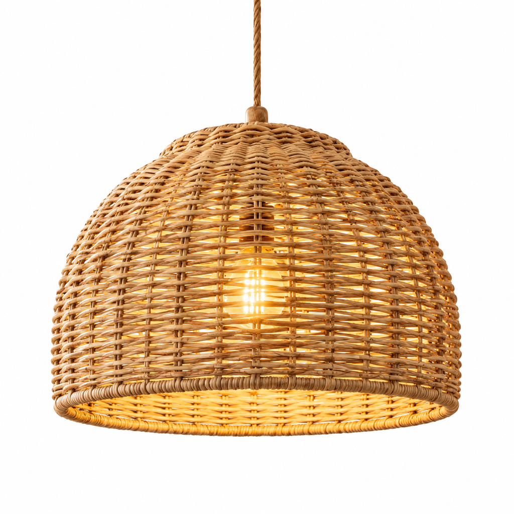 Woven Dome Pendant Light