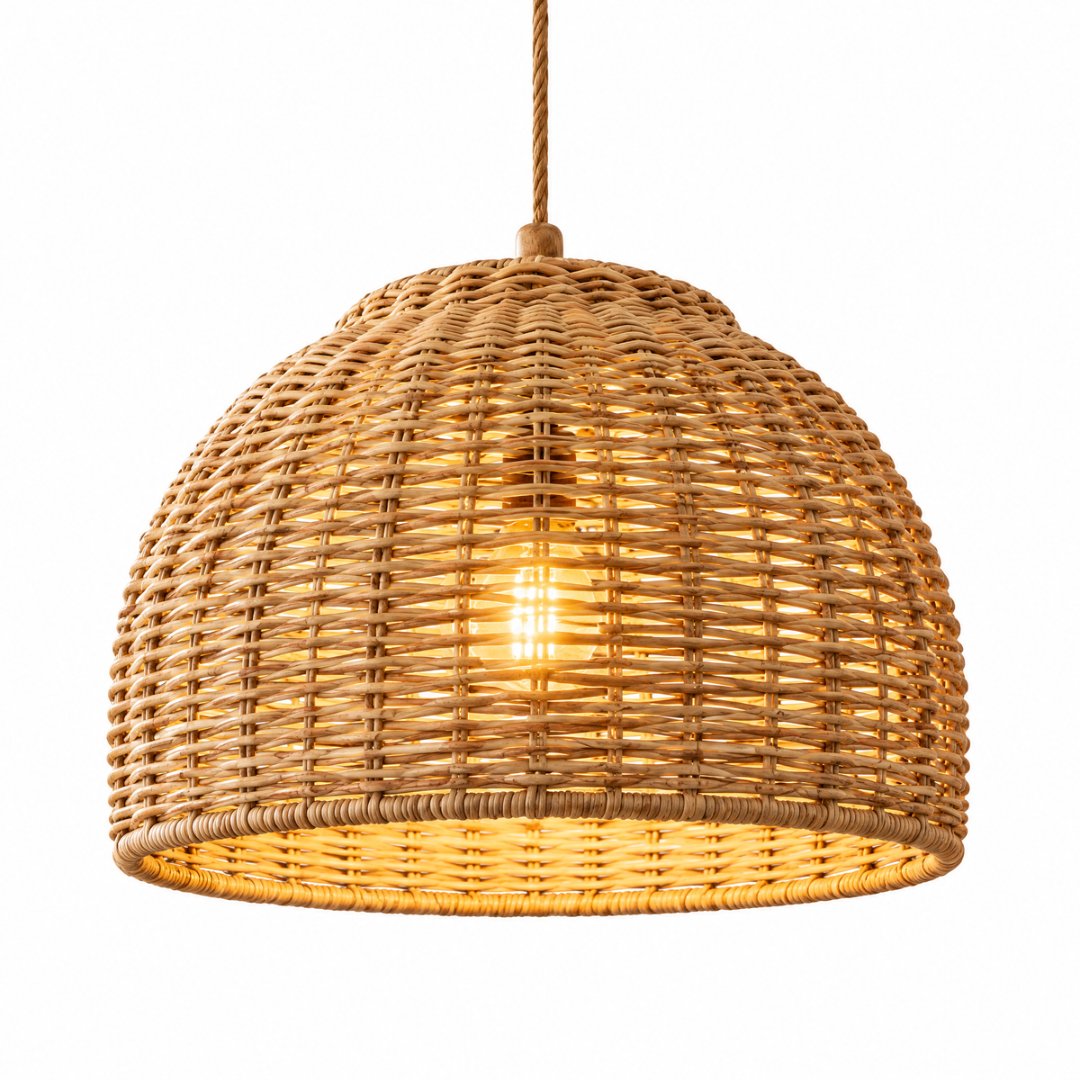 Woven Dome Pendant Light