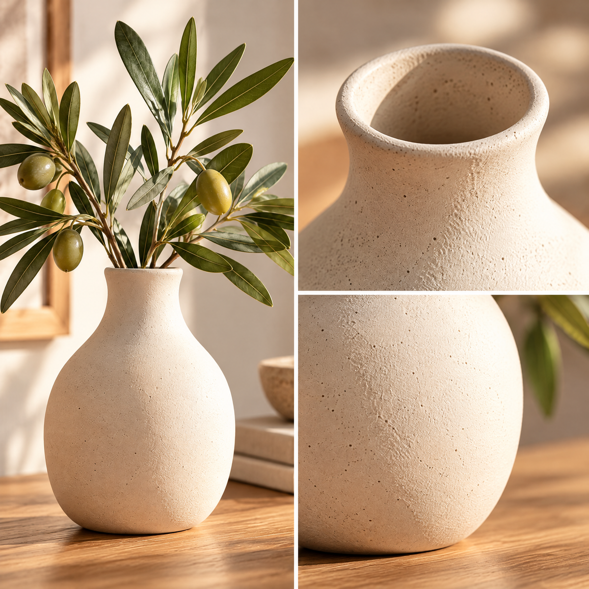 Ivory Rounded Bud Vase