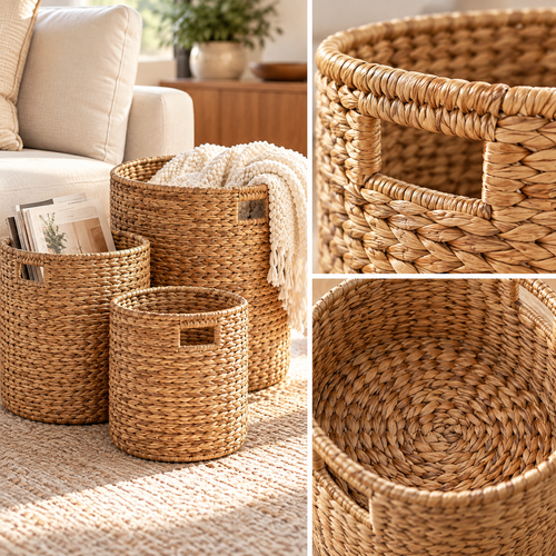 Natural Woven Storage Baskets