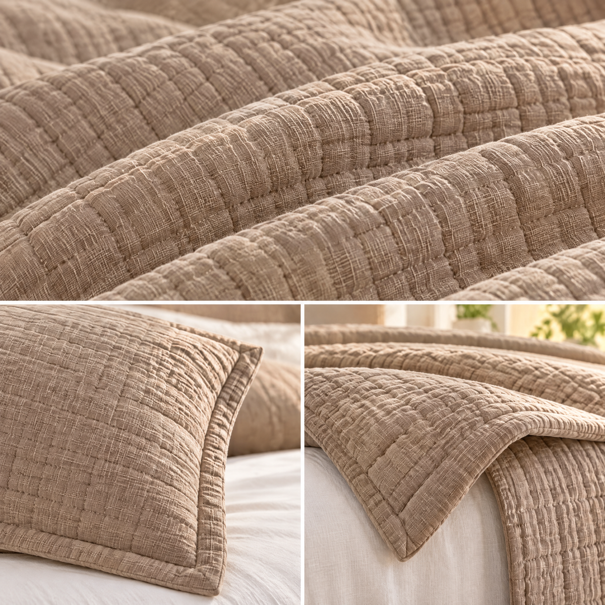 Taupe Textured Quilt