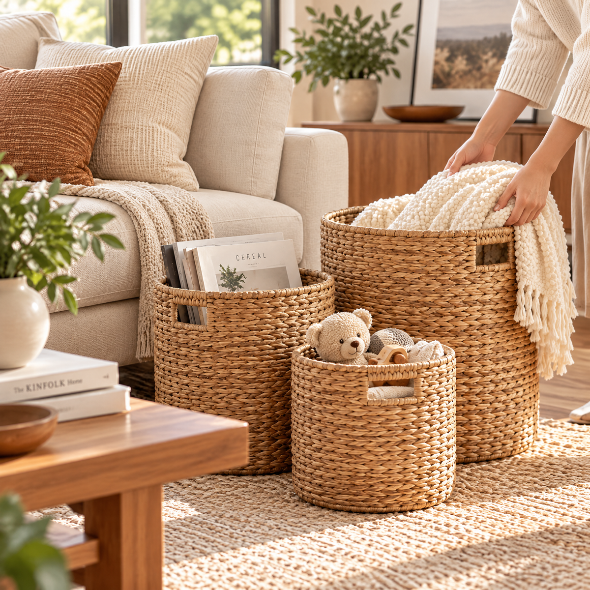 Natural Woven Storage Baskets